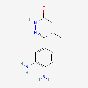6-(3,4-Diaminophenyl)-4,5-dihydro-5-methyl-3(2H)-pyridazinone structure, CAS 74150-02-0