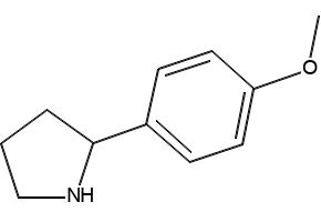 2-(4-Methoxyphenyl)pyrrolidine structure, CAS 74190-66-2