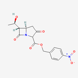 p-Nitrobenzyl-6-(1-hydroxyethyl)-1-azabicyclo(3.2.0)heptane-3,7-dione-2-carboxylate structure, CAS 74288-40-7