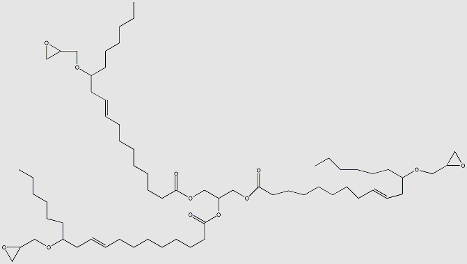 12-(Glycidyloxy)oleic acid glycerol ester structure, CAS 74398-71-3