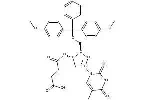 5'-O-(4,4'-Dimethoxytrityl)-thymidine-3'-O-succinic acid structure, CAS 74405-40-6