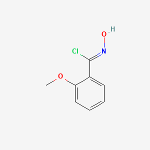 (Z)-2-Methoxybenzoyl chloride oxime structure, CAS 74467-01-9