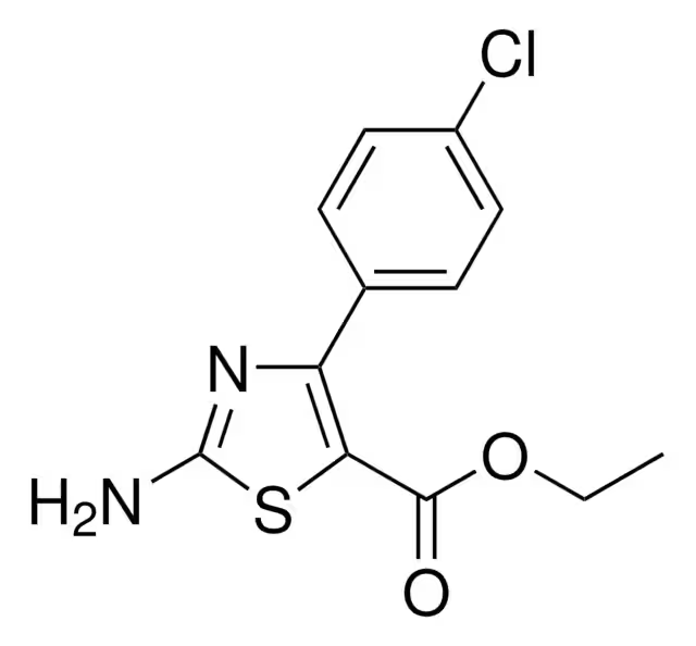 Ethyl 2-amino-4-(4-chlorophenyl)thiazole-5-carboxylate structure, CAS 74476-53-2