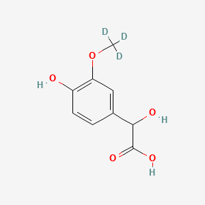 4-Hydroxy-3-(methoxy-D3)mandelic acid structure, CAS 74495-70-8