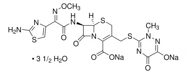 Ceftriaxone sodium structure, CAS 74578-69-1