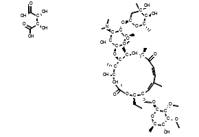 Tylosin tartrate structure, CAS 74610-55-2