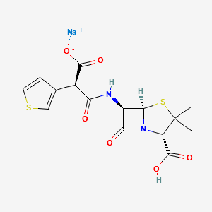 Ticarcillin sodium structure, CAS 74682-62-5