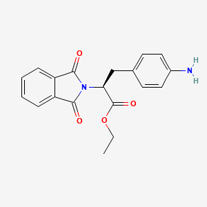 4-Amino-L-phenyl-N-phthalylalanine ethyl ester structure, CAS 74743-23-0