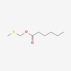 Methylthiomethyl hexanoate structure, CAS 74758-91-1