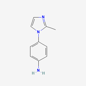 4-(2-Methyl-1H-imidazol-1-yl)phenylamine structure, CAS 74852-81-6