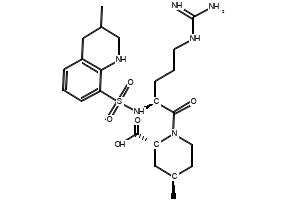 Ethyl (2R,4R)-1-[2-amino-5-[[imino(nitroamino)methyl]amino]-1-oxopentyl]-4-methyl-2-piperidinecarboxylate hydrochloride structure, CAS 74874-08-1