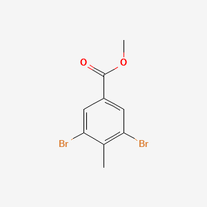 Methyl 3,5-dibromo-4-methylbenzoate structure, CAS 74896-66-5