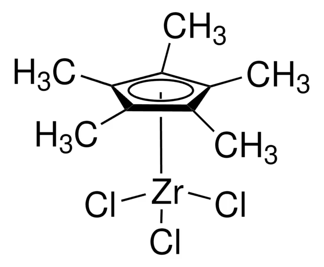 Pentamethylcyclopentadienyl zirconium trichloride structure, CAS 75181-07-6
