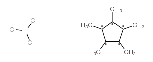 Pentamethylcyclopentadienylhafnium trichloride structure, CAS 75181-08-7