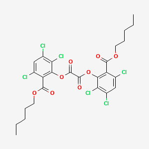 Bis(2-carbopentyloxy-3,5,6-trichlorophenyl) oxalate structure, CAS 75203-51-9
