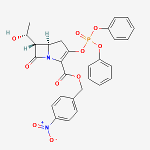 p-Nitrobenzyl (5R,6S)-2-(diphenylphosphoryloxy)-6-((1R)-1-hydroxyethyl)carbapen-2-em-3-carboxylate structure, CAS 75321-08-3