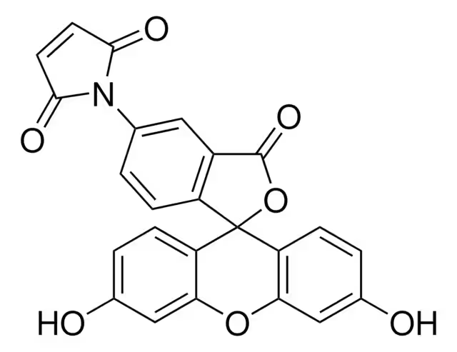 Fluorescein 5-maleimide structure, CAS 75350-46-8