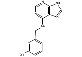 3-[(9H-Purin-6-ylamino)methyl]phenol structure, CAS 75737-38-1