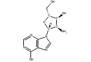 2'-Amino-2'-deoxyinosine structure, CAS 75763-51-8