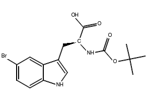 Boc-5-bromo-L-tryptophan structure, CAS 75816-20-5