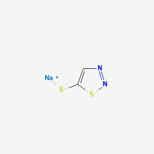5-Mercapto-1,2,3-thiadiazole sodium salt structure, CAS 75849-83-1
