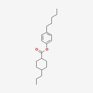 4-Pentylphenyl trans-4-propylcyclohexanecarboxylate structure, CAS 76025-60-0