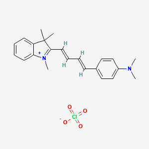 2-[4-(4-Dimethylaminophenyl)-1,3-butadienyl]-1,3,3-trimethyl-3H-indolium perchlorate structure, CAS 76433-27-7