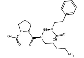 Lisinopril structure, CAS 76547-98-3