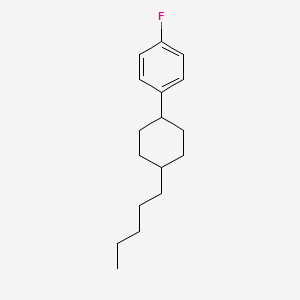 trans-4'-Pentylcyclohexyl-4-fluorobenzene structure, CAS 76802-61-4