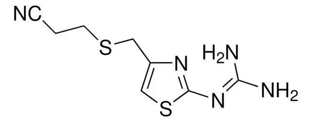 3-(2-Guanidino-thiazol-4-yl-methylthio)-propionitrile structure, CAS 76823-93-3