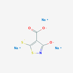 Trisodium 4-carboxy-5-mercapto-3-hydroxy-isothiazole structure, CAS 76857-14-2