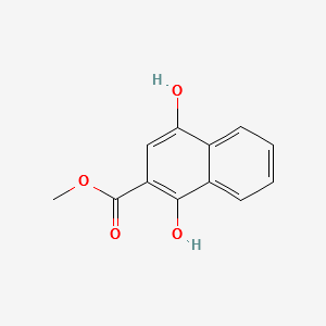 Methyl 1,4-dihydroxy-2-naphthoate structure, CAS 77060-74-3