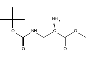 3-[[(1,1-Dimethylethoxy)carbonyl]amino]-L-alanine methyl ester structure, CAS 77087-60-6