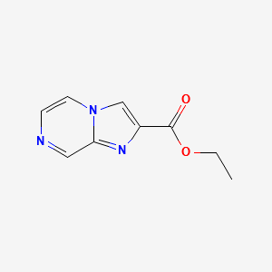 Ethyl imidazo[1,2-a]pyrazine-2-carboxylate structure, CAS 77112-52-8