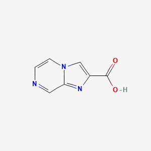 Imidazo[1,2-a]pyrazine-2-carboxylic acid structure, CAS 77112-53-9