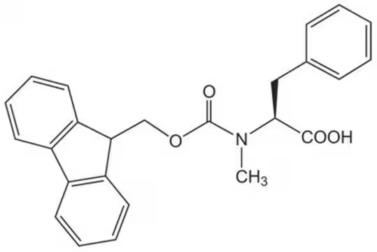 Fmoc-N-methyl-L-phenylalanine structure, CAS 77128-73-5