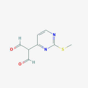 2-(2-(Methylthio)pyrimidin-4-yl)malonaldehyde structure, CAS 77168-37-7