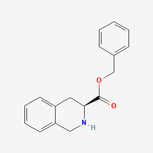 Benzyl (3S)-1,2,3,4-tetrahydroisoquinoline-3-carboxylate hydrochloride structure, CAS 77497-96-2