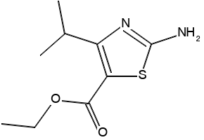 Ethyl 2-amino-5-isopropylthiazole-4-carboxylate structure, CAS 77505-83-0