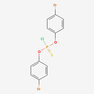 O,O-Di(4-bromophenyl)thiophosphoryl chloride structure, CAS 77628-32-1