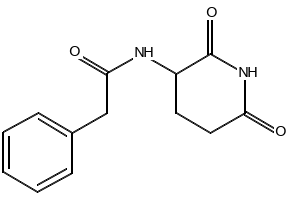3-Phenylacetylamino-2,6-piperidinedione structure, CAS 77658-84-5