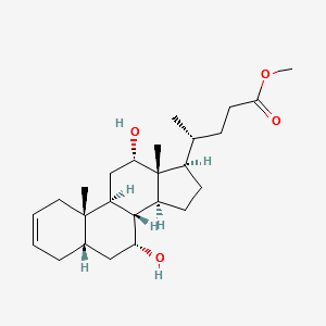 (5beta,7alpha,12alpha)-7,12-Dihydroxychol-2-en-24-oic acid methyl ester structure, CAS 77731-10-3