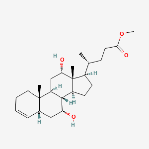 (5beta,7alpha,12alpha)-7,12-Dihydroxychol-3-en-24-oic acid methyl ester structure, CAS 77731-11-4