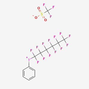 (Perfluoro-n-hexyl)phenyliodonium trifluoromethanesulfonate structure, CAS 77758-84-0