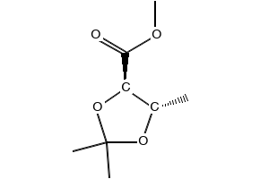 Methyl (4R,5S)-2,2,5-trimethyl-1,3-dioxolane-4-carboxylate structure, CAS 78086-72-3