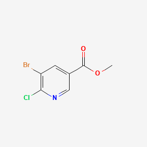 Methyl 5-bromo-6-chloropyridine-3-carboxylate structure, CAS 78686-77-8