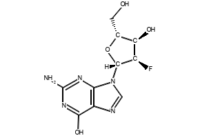 2'-Deoxy-2'-fluoroguanosine structure, CAS 78842-13-4