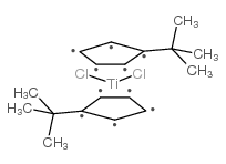 Bis(tert-butylcyclopentadienyl)titanium dichloride structure, CAS 79269-71-9