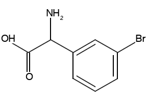 2-Amino-2-(3-bromophenyl)acetic acid structure, CAS 79422-73-4