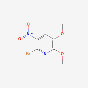 2-Bromo-5,6-dimethoxy-3-nitropyridine structure, CAS 79491-48-8